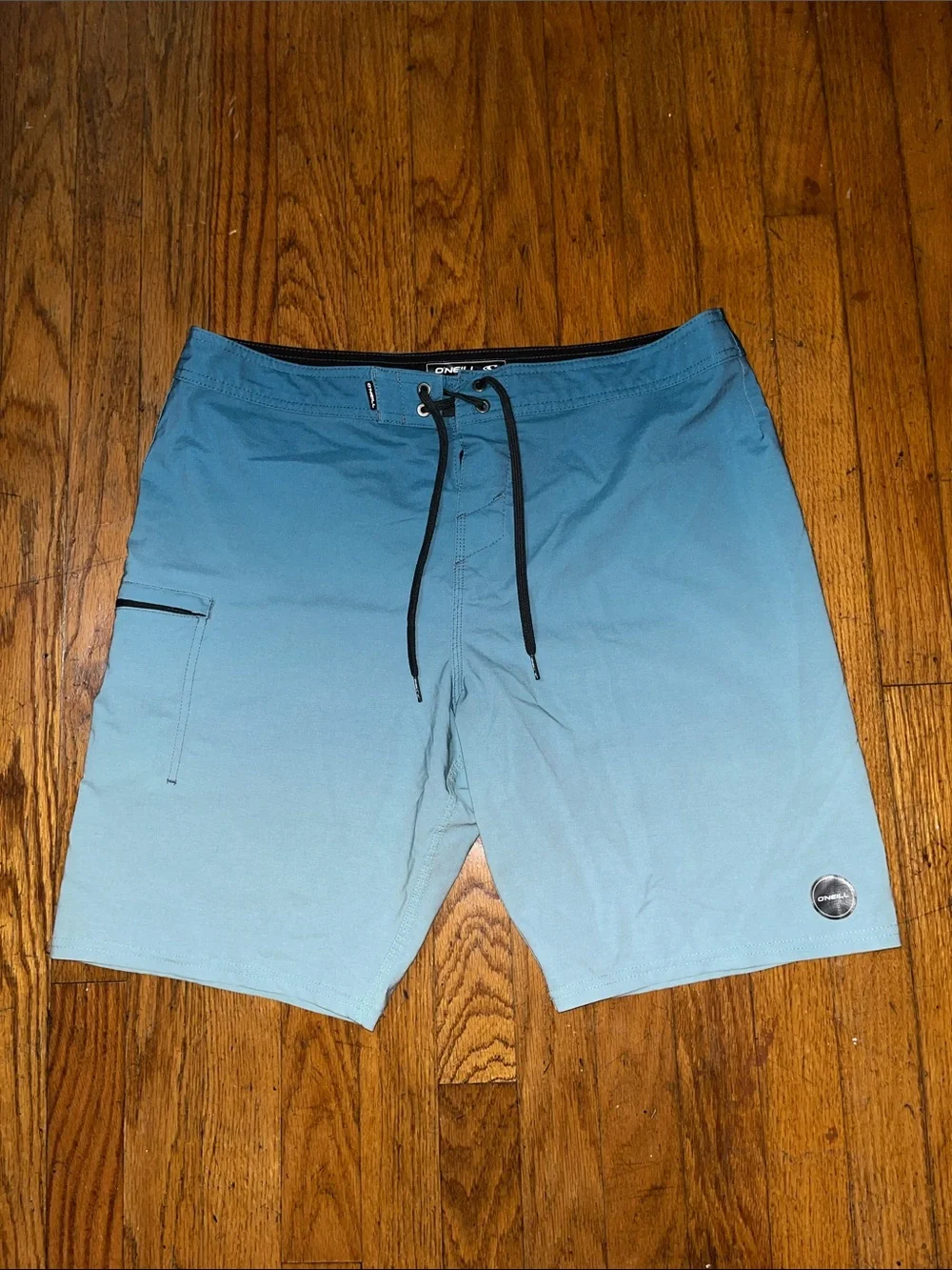 O’Neill Hyperfreak Men's Blue Ombre Swim Trunks - Boardshorts Size 34
